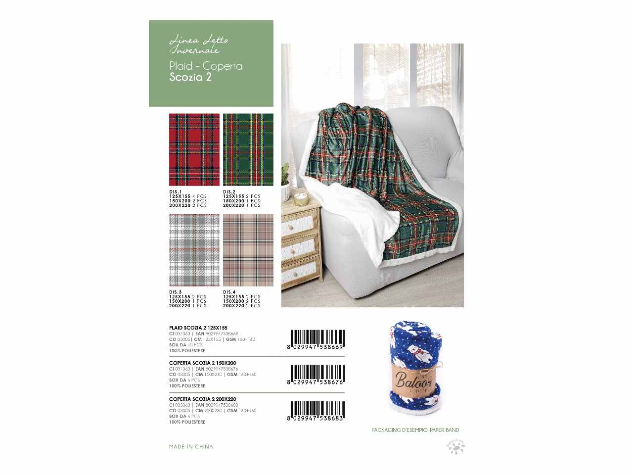 Plaid scozia 125x155cm