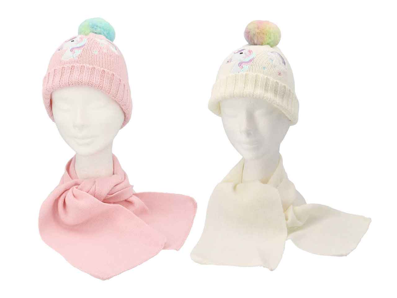 Unicorno set cappello+sciarpa ag047