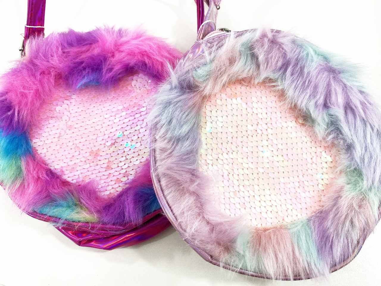 Borsetta tonda le kikke pelo con cuore