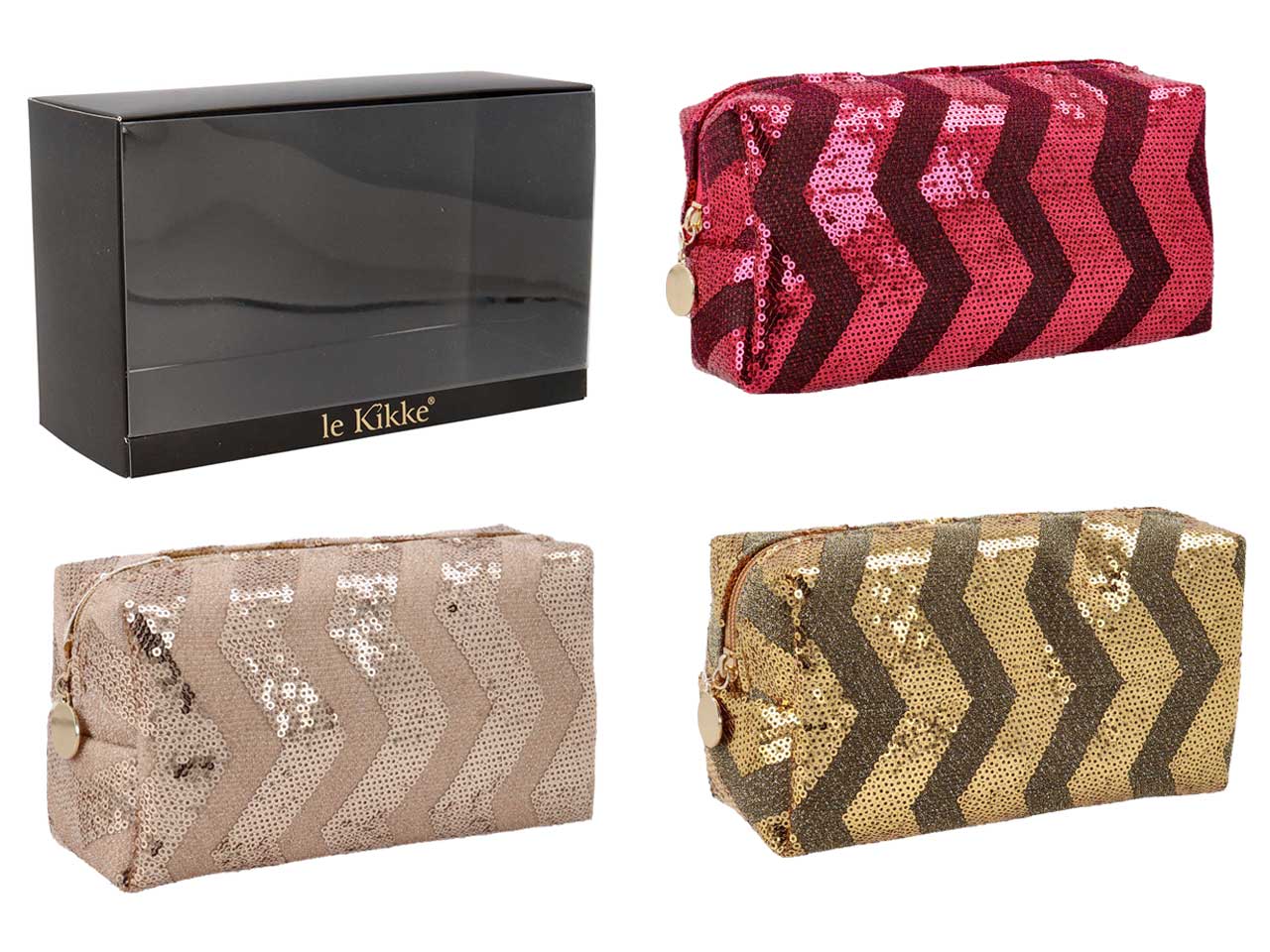 Beauty le kikke zig zag con paillettes