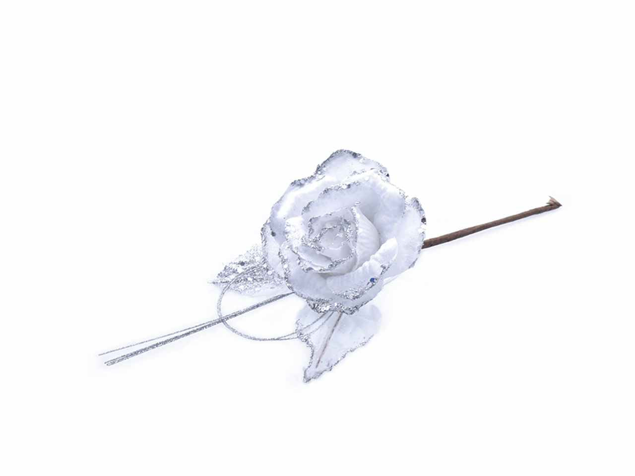Rosa gambo corto bianco