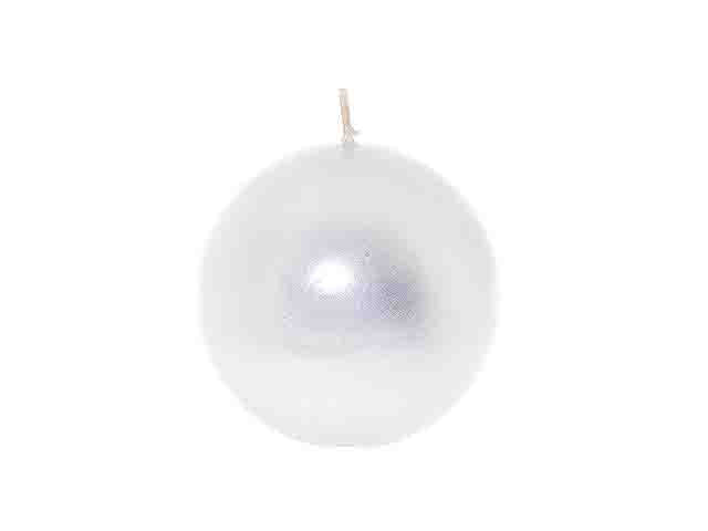 candela sfera d10cm argento 88982