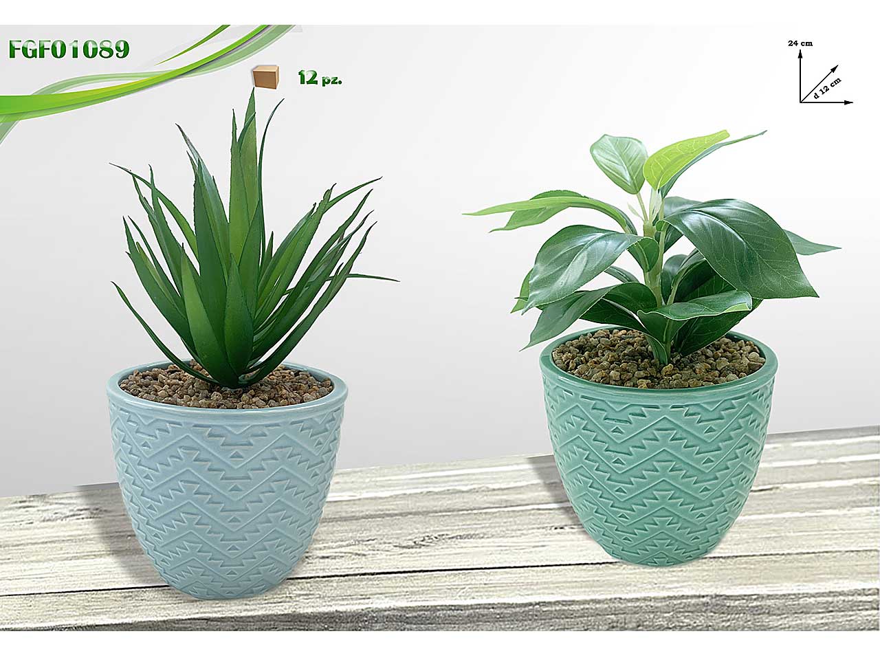 Vaso ceramica c/pianta
