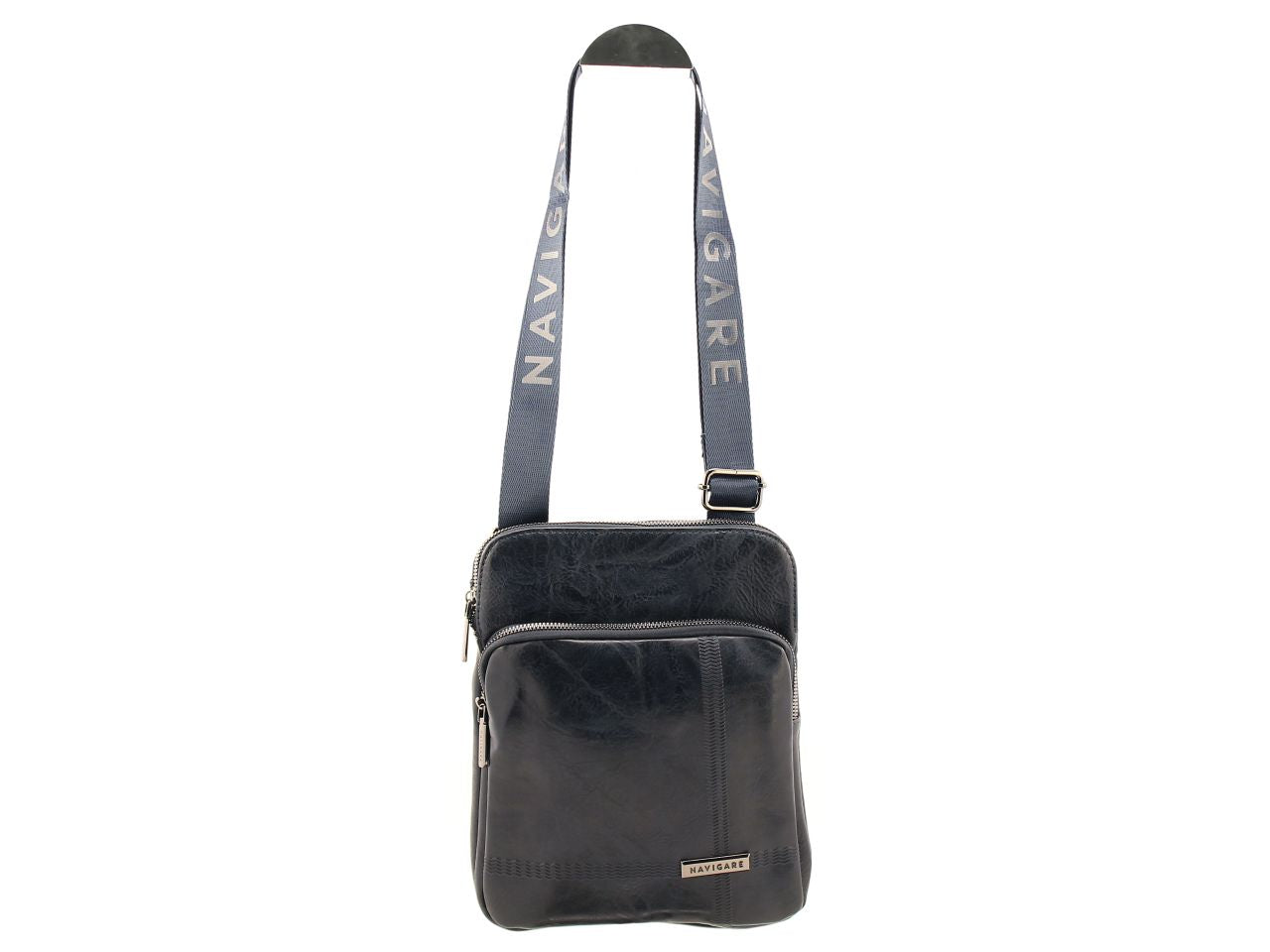 Borsello navigare in pelle sintetica misure 22x27,5x3,5cm colore blu