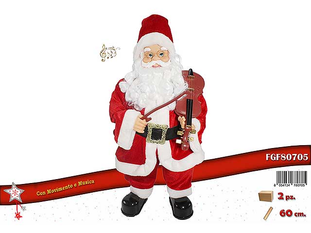Babbo natale 30x18x60 con violino