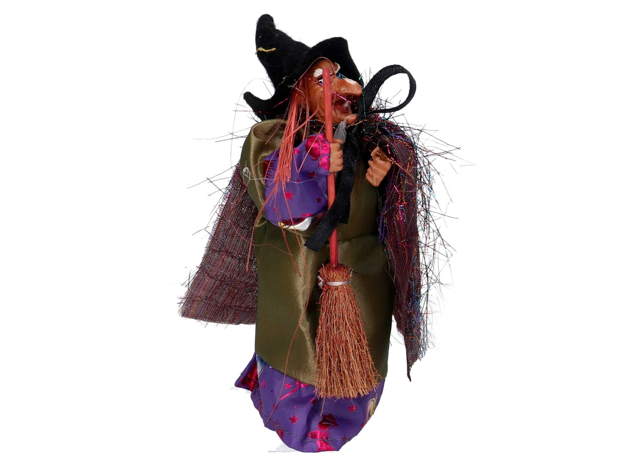 Befana con scopa misura 9x5xh.15cm assortita