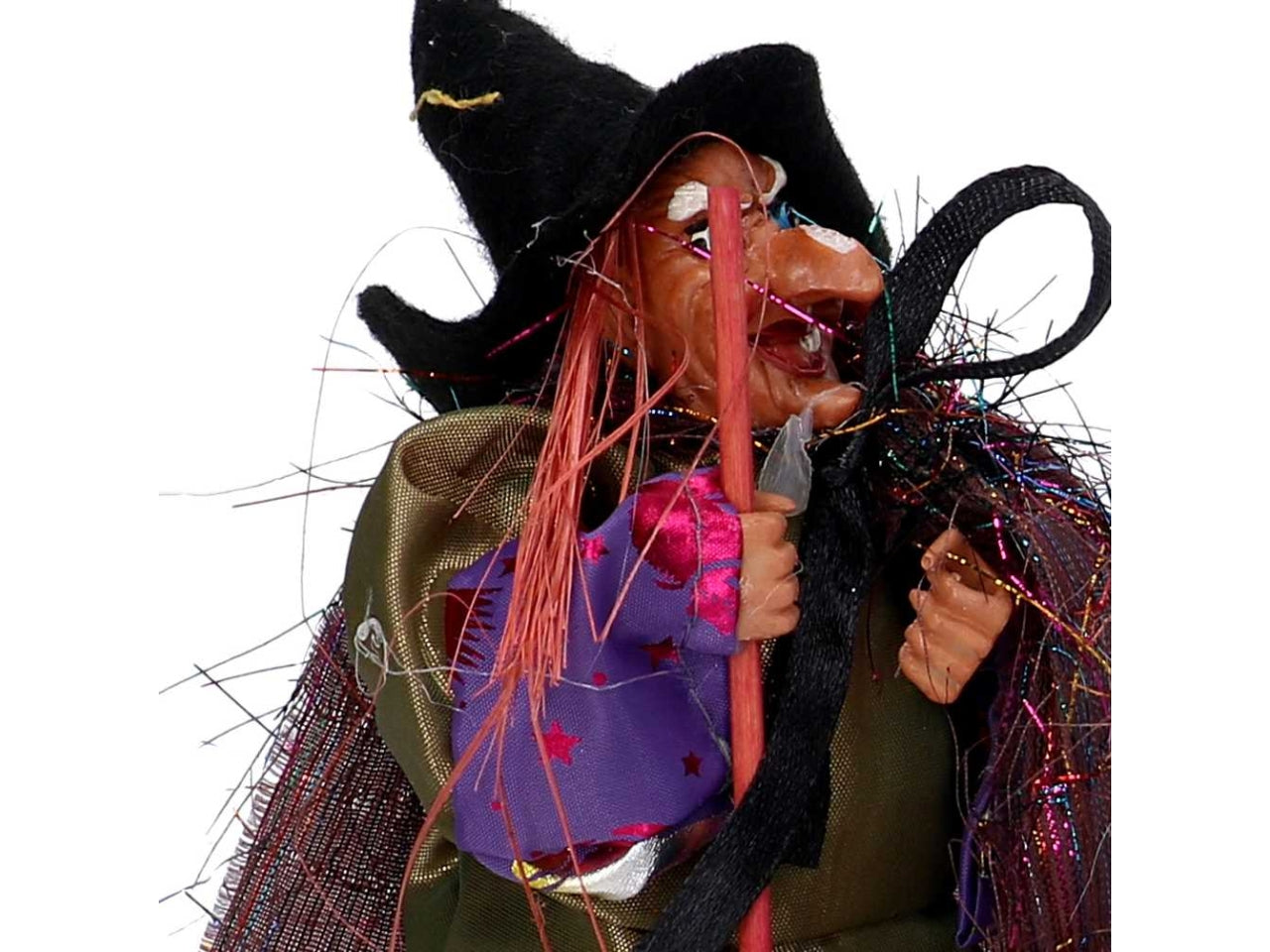 Befana con scopa misura 9x5xh.15cm assortita