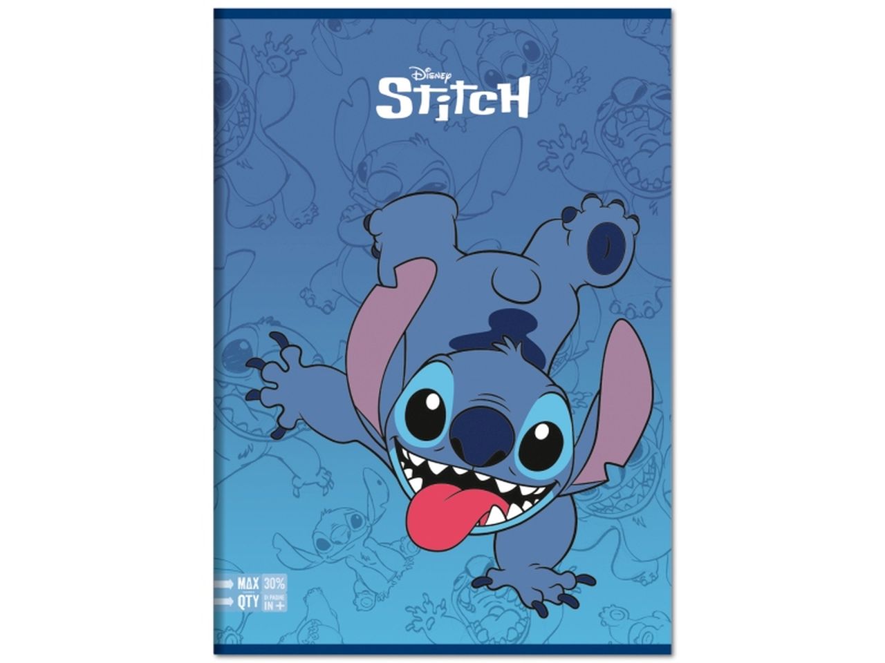 Quaderno a4 maxi rigatura 5m 100gr 96 pagine piu' copertina di lilo & stitch - assortiti