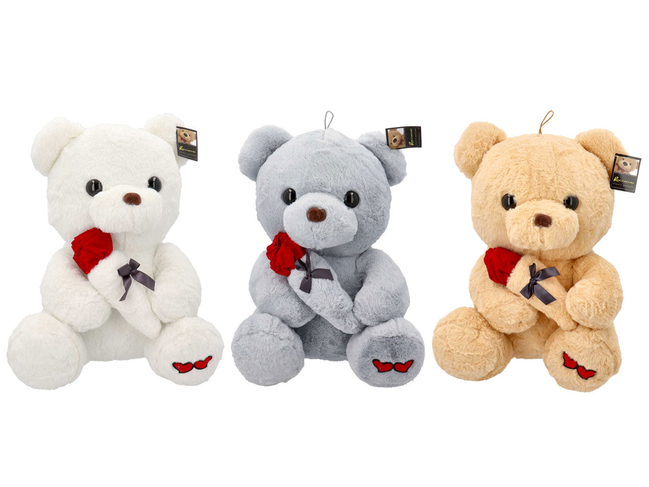 Peluche orso con rosa 60cm