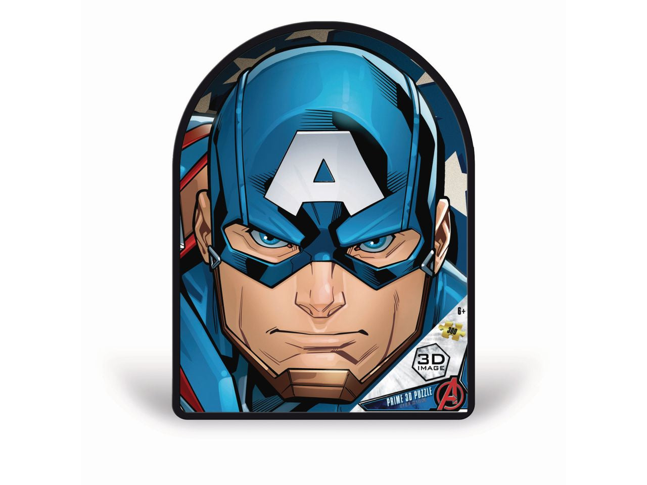 Grandi giochi puzzle 3d captain america latta da 300 pezzi