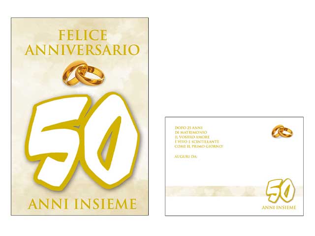 Biglietto auguri 50 anniversario