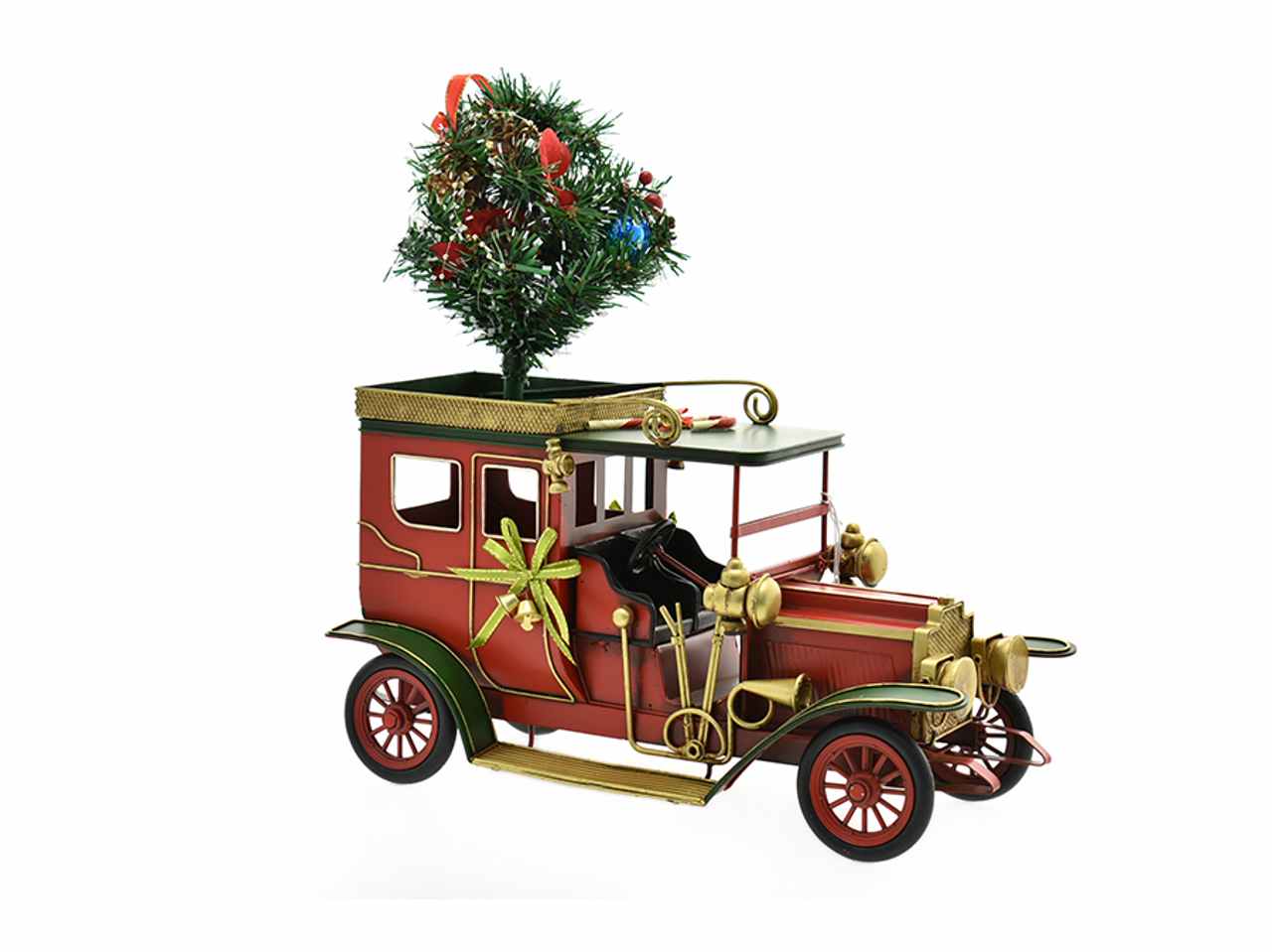 Auto con decorazioni natalizie 39x17x45