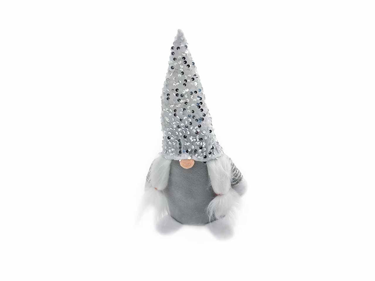 Gnomo con treccine 15x40cm bianco