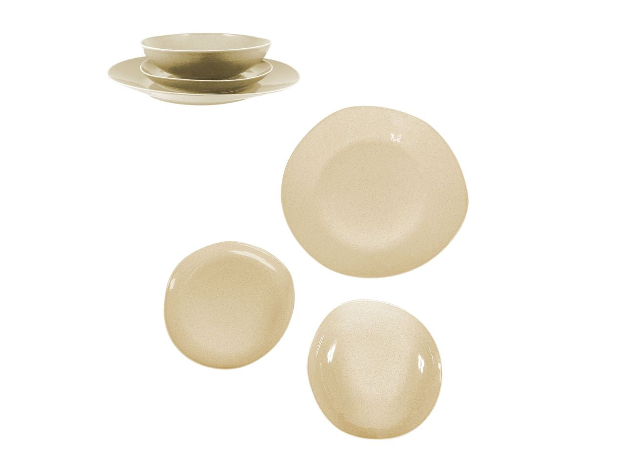 Linea soho beige piatto fondo 22cm