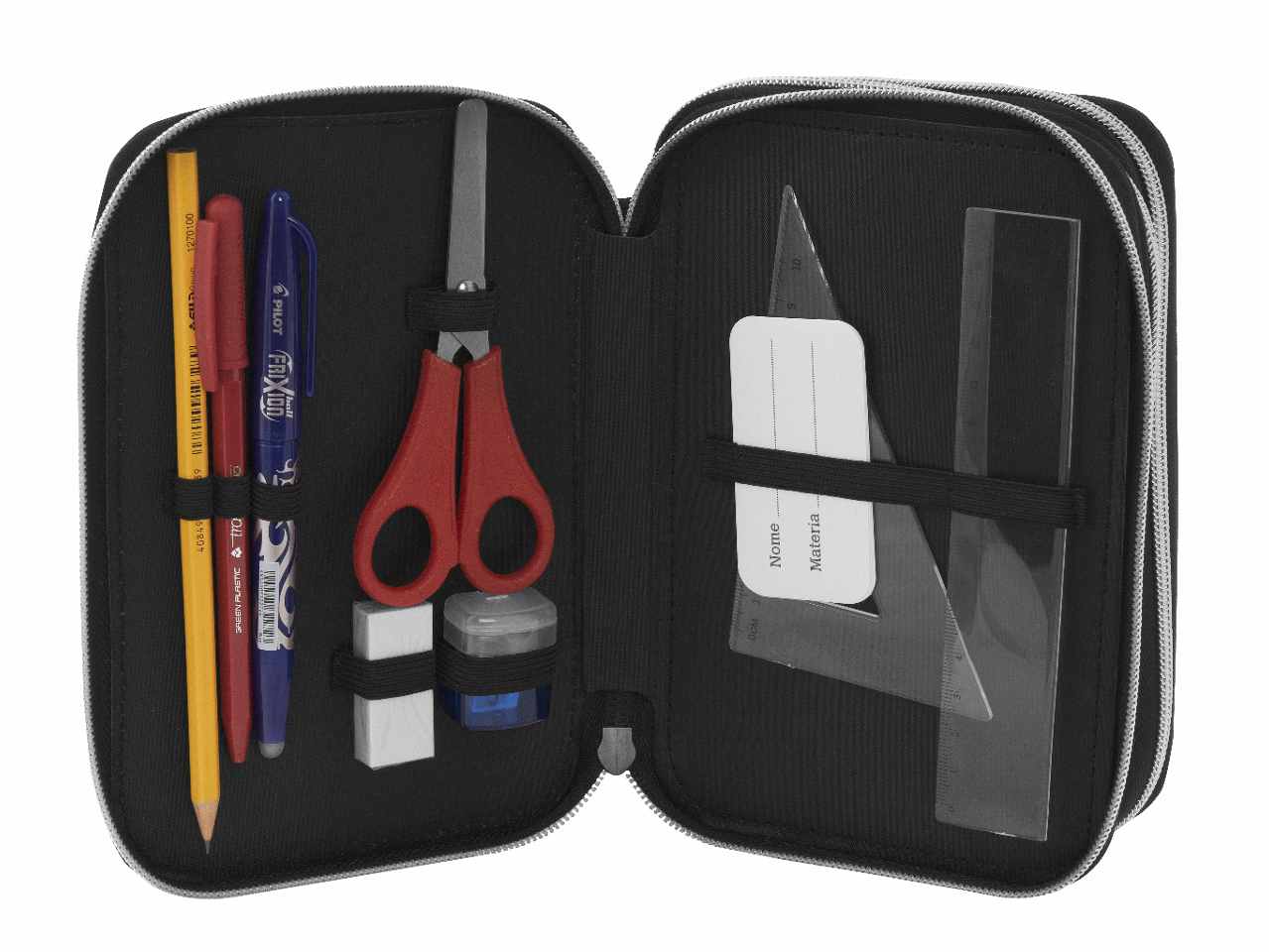 Astuccio corredo 3 zip foam fingers fortnite c/penna frixi