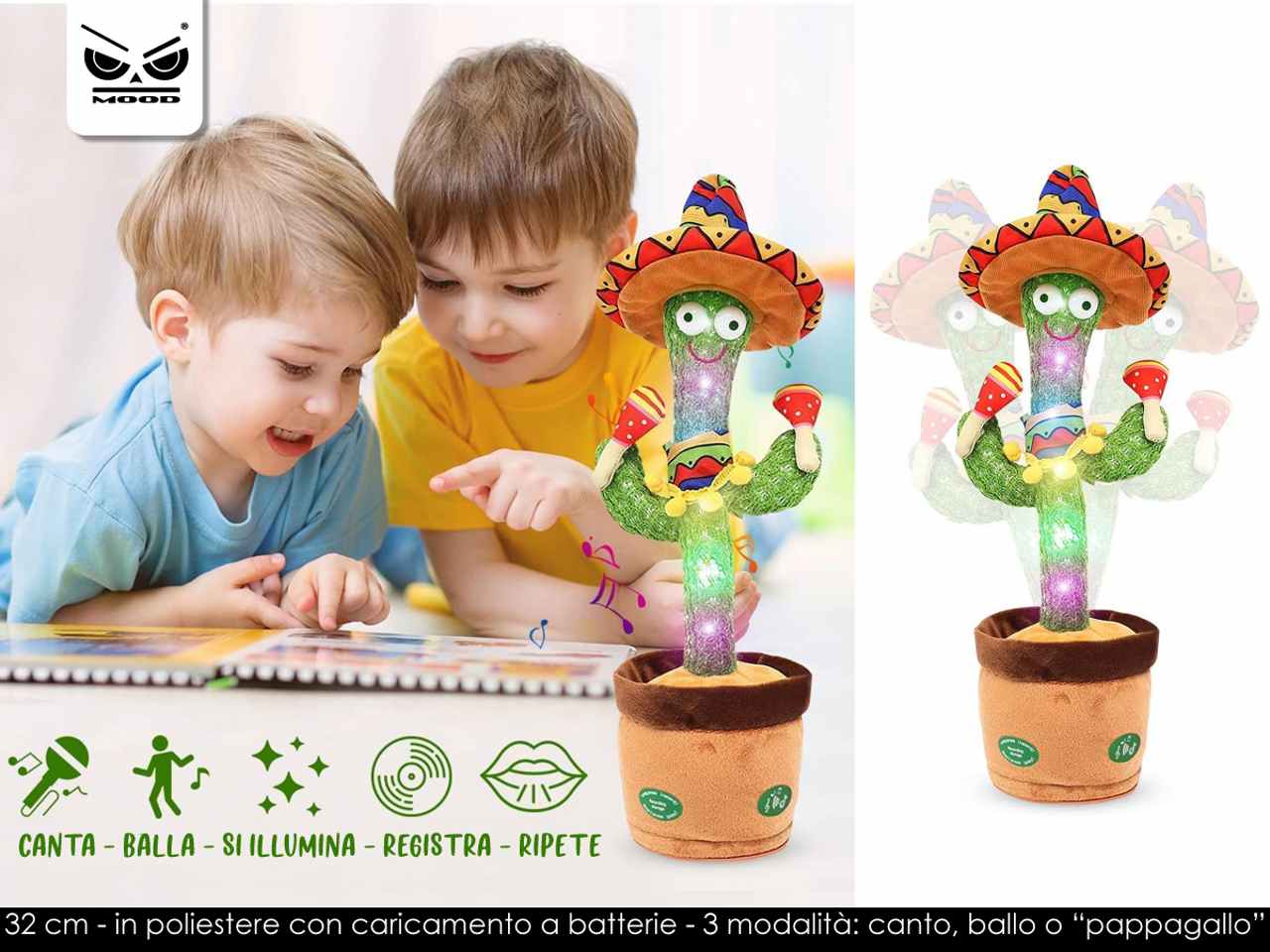 Cactus cantante ballerino con funzione registra