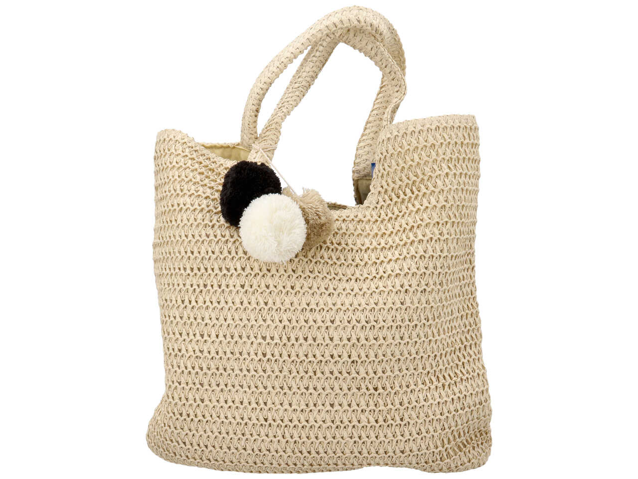 Borsa fibra 46x3x65 c/pompon bo-196504