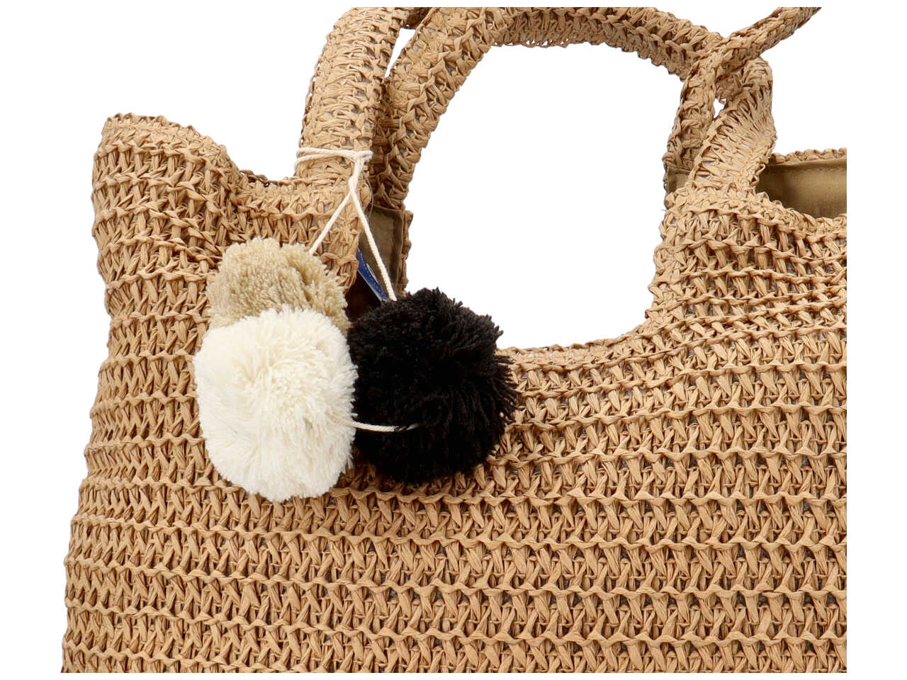 Borsa fibra 46x3x65 c/pompon bo-196504
