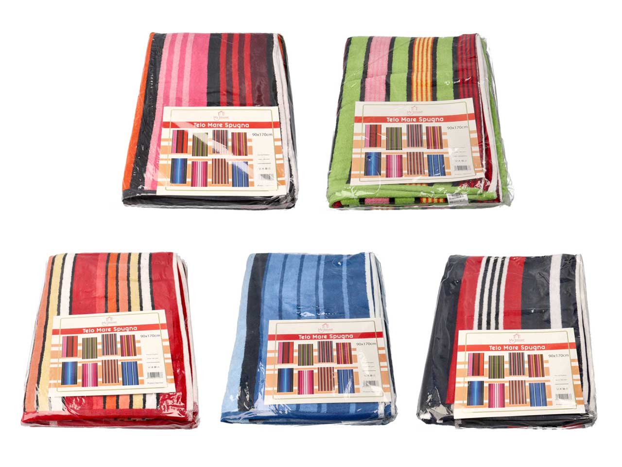 Telo mare velour rigato 90x170cm