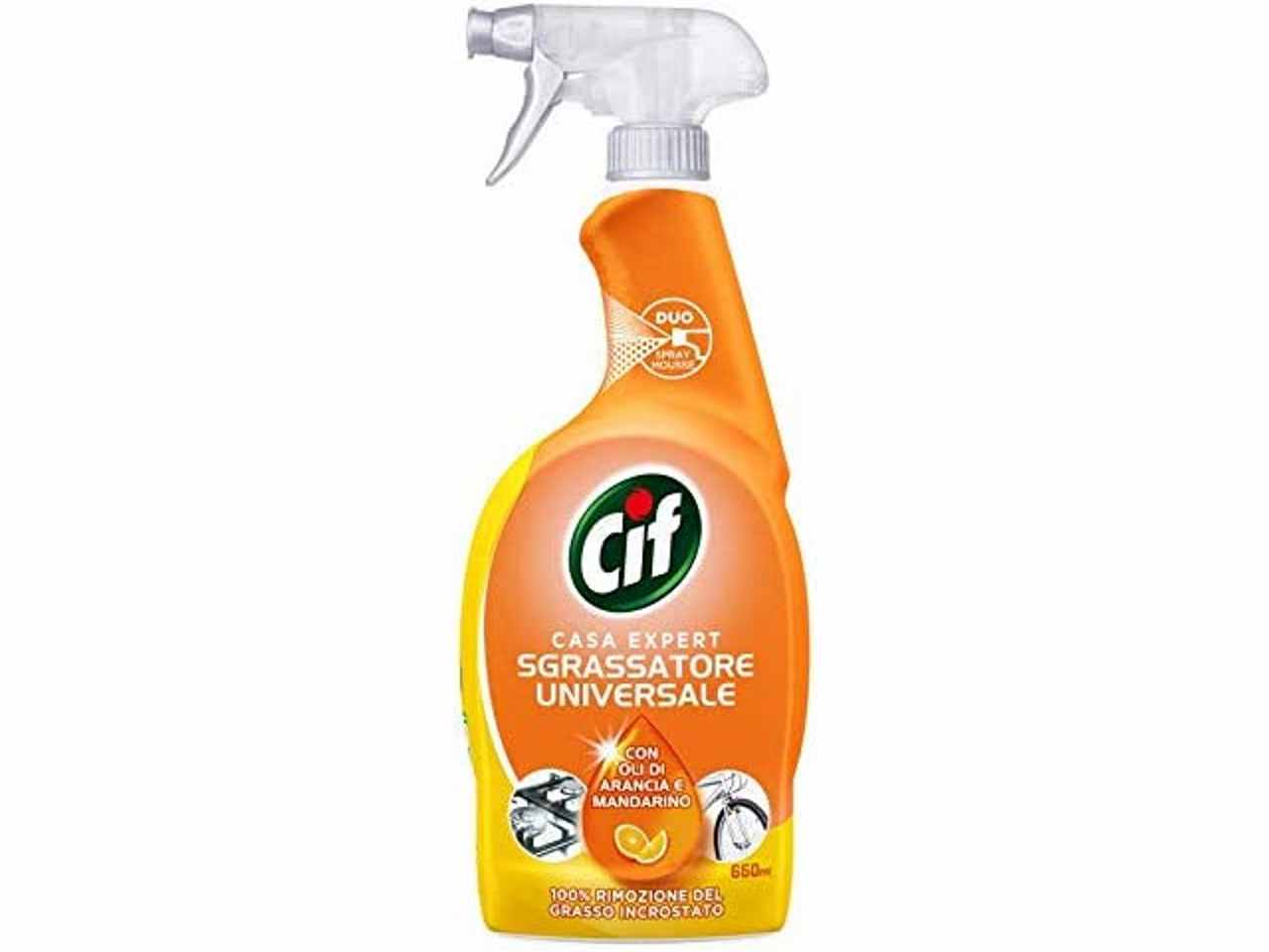 cif sgrassatore universale spray 650ml con olio d'arancia e mandarino