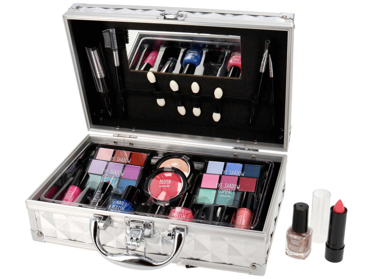COSMETIC BEAUTY CASE SILVER
