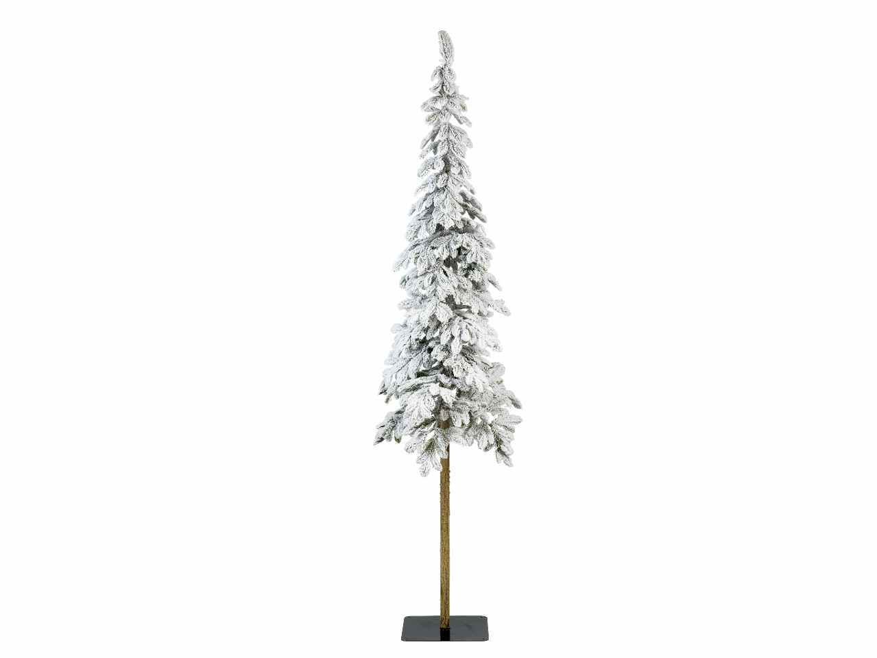 Albero di natale alpine innevato 240cm d.60cm verde/bianco