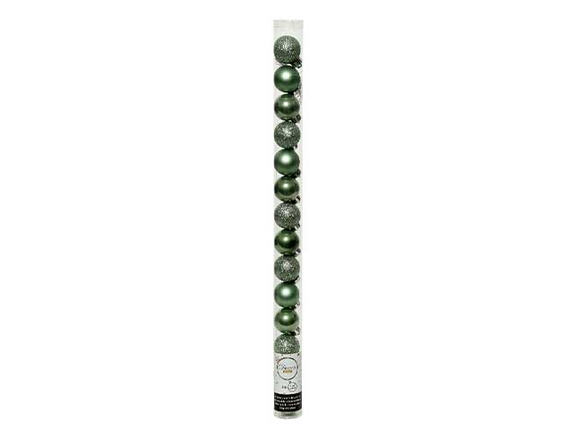 palline natalizie verde diametro 3cm - 14 pezzi
