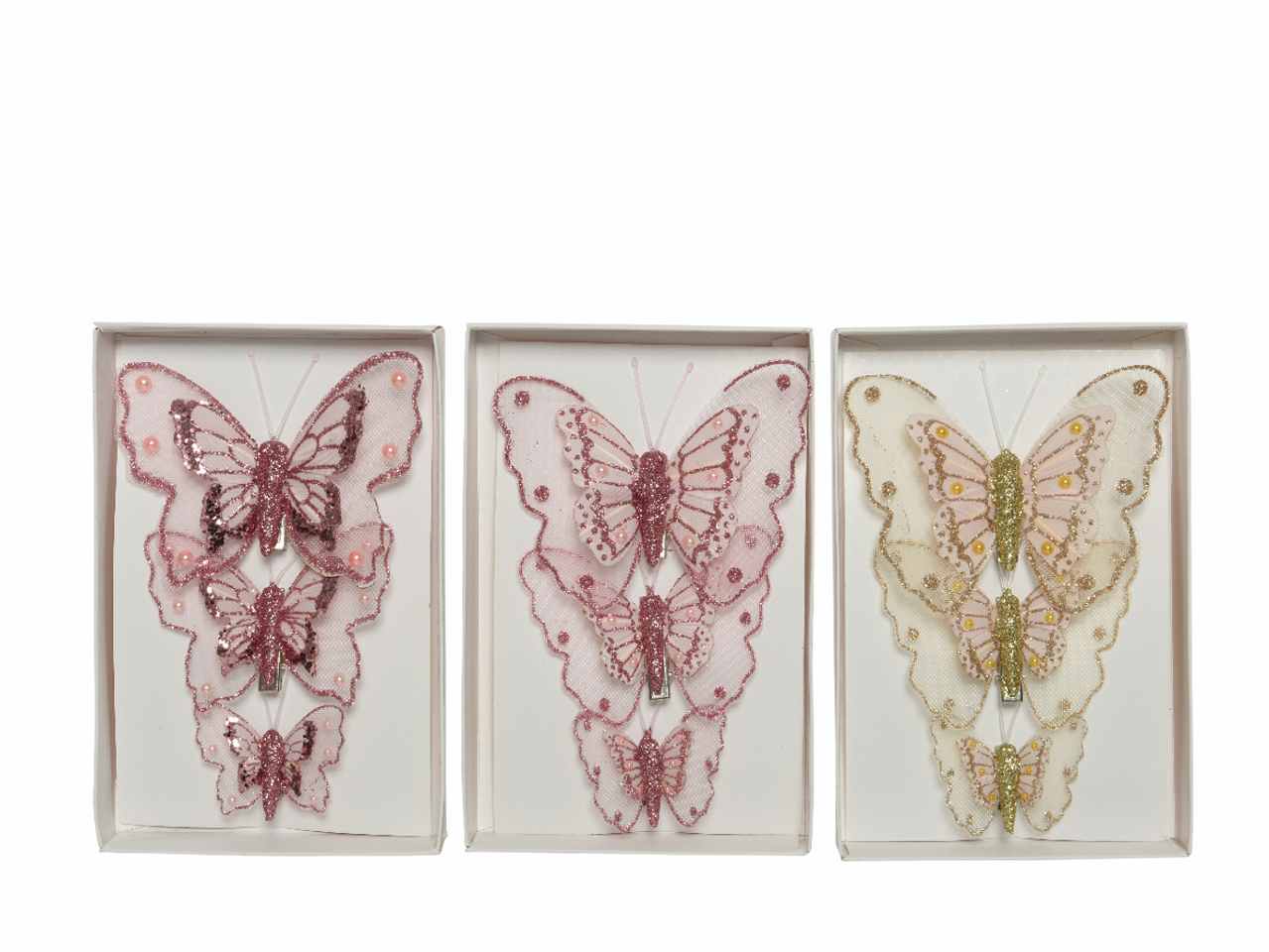 Farfalla in organza 10.50x16xh2cm