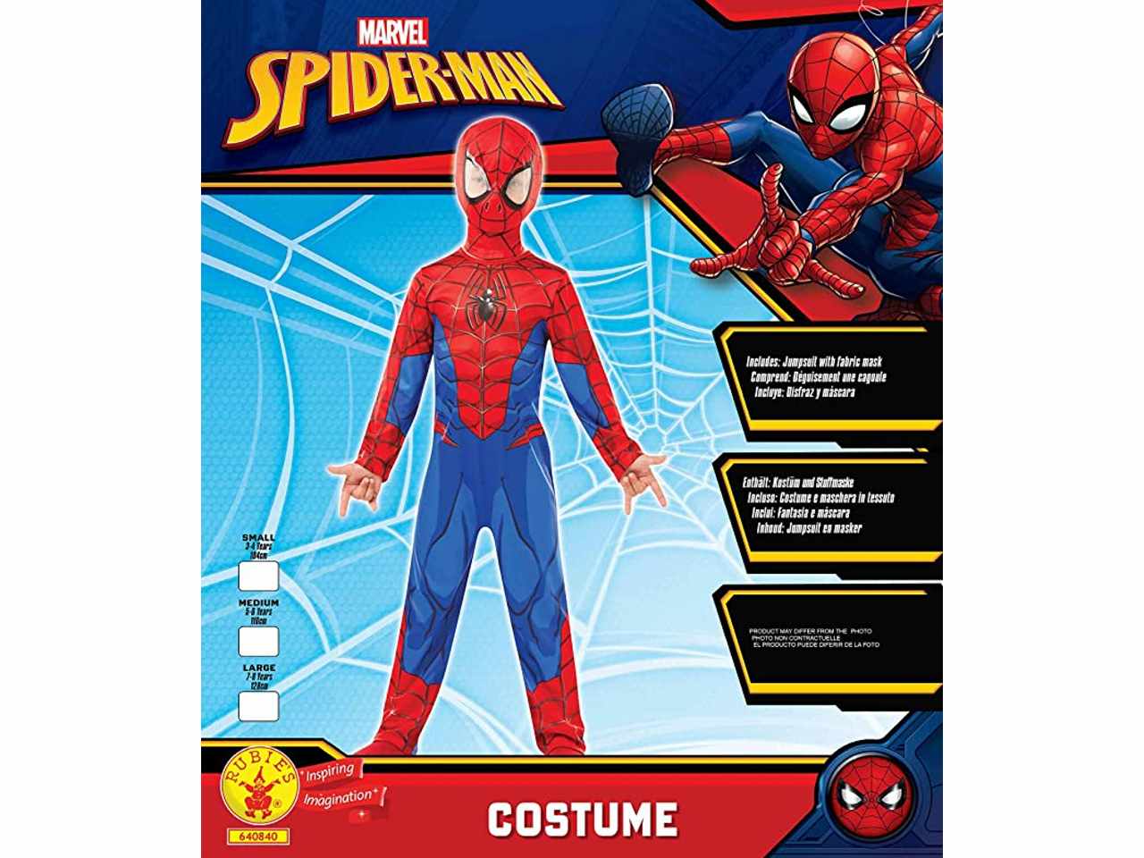 Costume classic spiderman taglia s