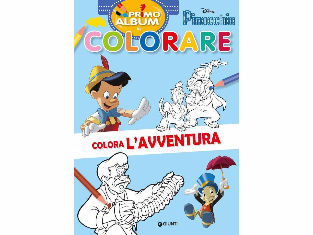 Libro di pinocchio primo album da colorare