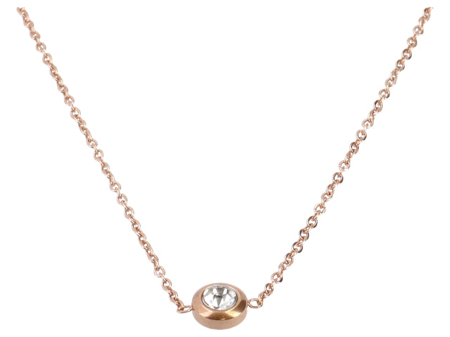 collana acciaio p.luce oro rosa
