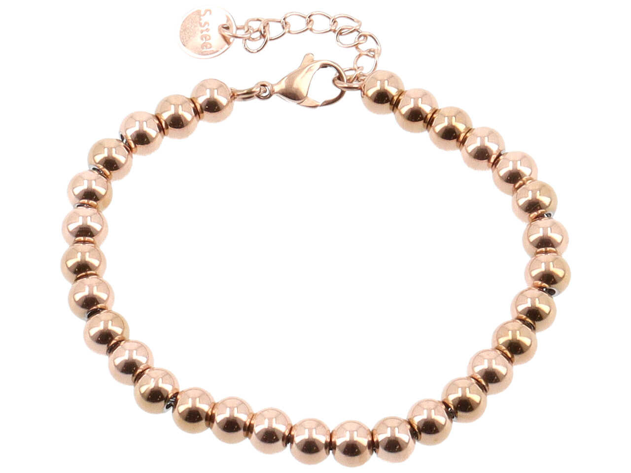 bracciale sferette oro rosa 2 misura