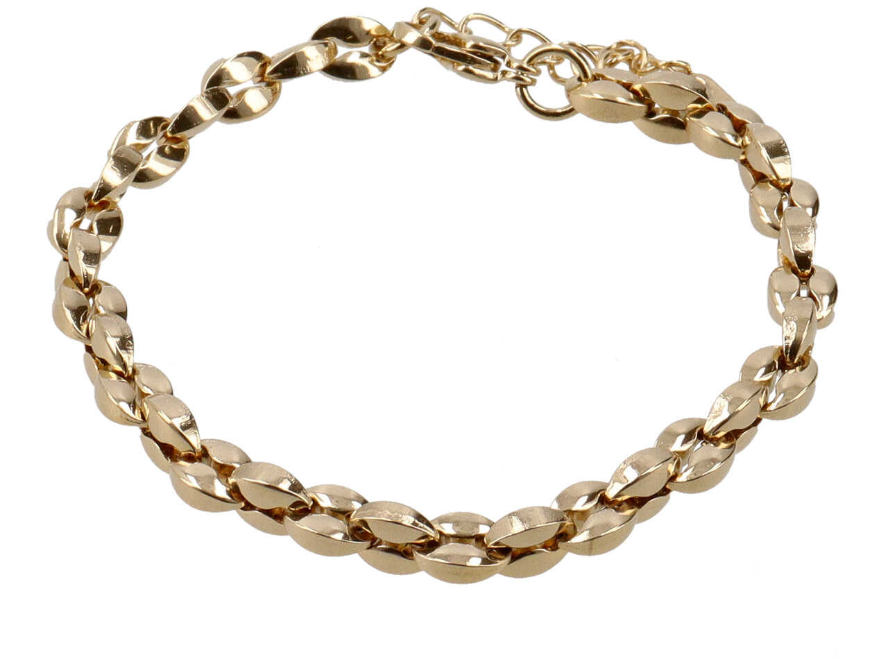 Bracciale oro a maglia marinara 3d