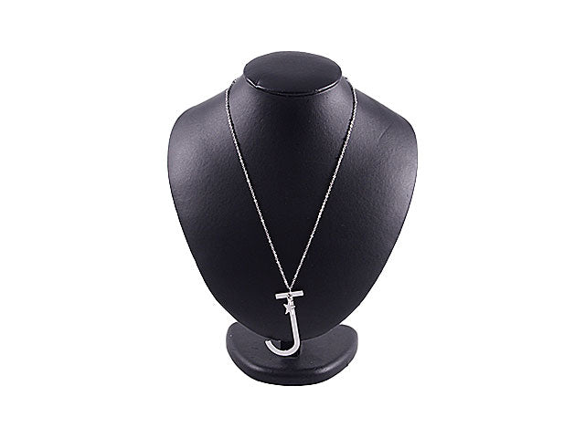 Collana acciaio lettera j