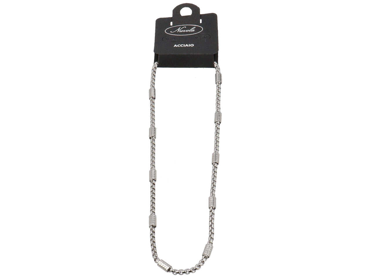 Collana con anelli intrecciati e barilotti