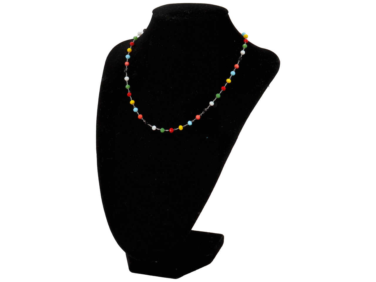 Collana con sfere in vetro multicolor