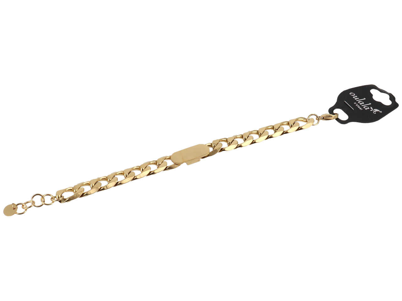 Bracciale groumette+placchetta ovale or