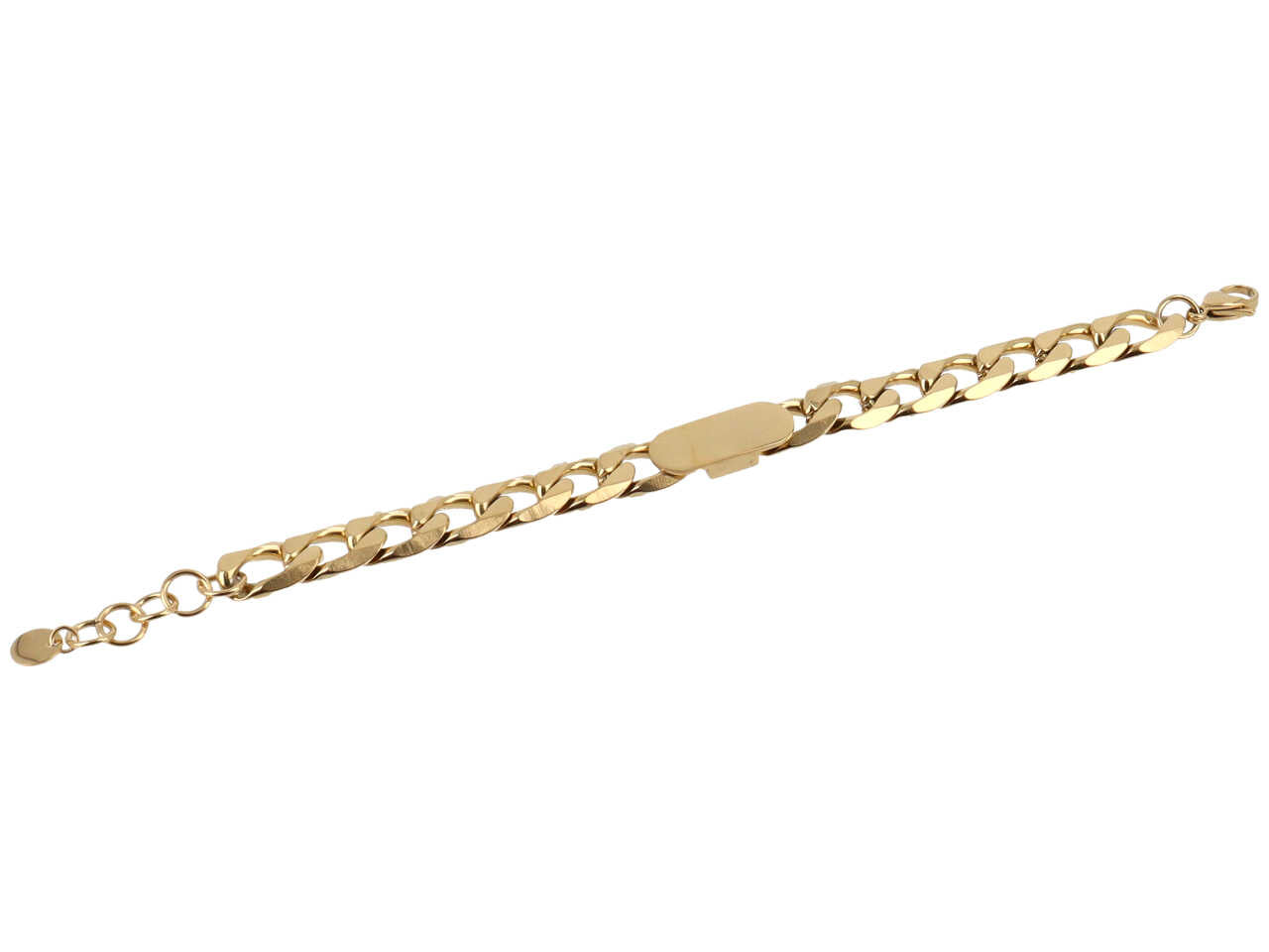 Bracciale groumette+placchetta ovale or