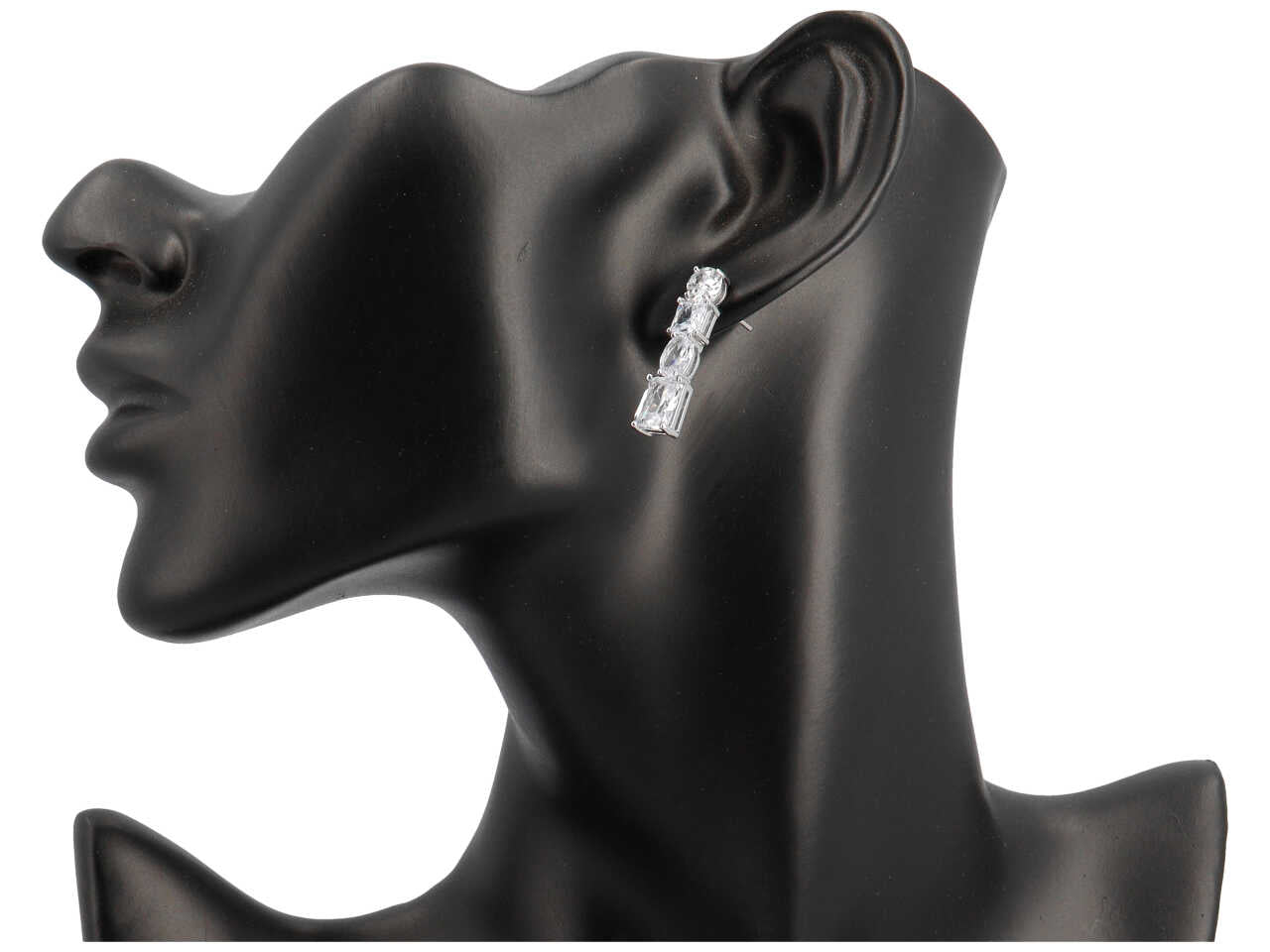 Orecchini con 4 cristalli rettangolari